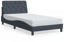 vidaXL sötétszürke bársony ágykeret LED-világítással 100 x 200 cm (3213838)