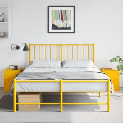 vidaXL 2 db mustársárga acél éjjeliszekrény 34, 5 x 39 x 44 cm (841614)