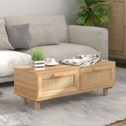 vidaXL barna szerelt fa és tömör fenyőfa dohányzóasztal 80x40x30 cm (345623)