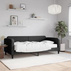 vidaXL fekete szövet kanapéágy matraccal 90 x 200 cm (3196800)