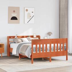 vidaXL viaszbarna tömör fenyőfa ágy matrac nélkül 120 x 200 cm (3307010)