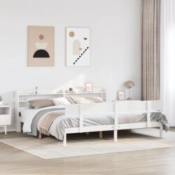 vidaXL fehér tömör fenyőfa ágy matrac nélkül 200 x 200 cm (3306628)
