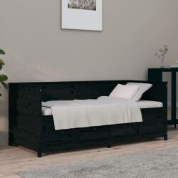 vidaXL fekete tömör fenyőfa kanapéágy 75 x 190 cm (820920)