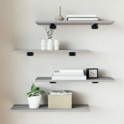 vidaXL 4 db szürke sonoma színű szerelt fa fali polc 60 x 20 x 1, 5 cm (838233)