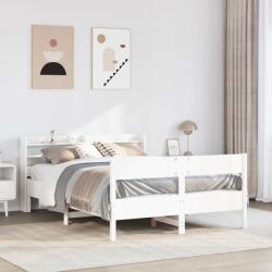 vidaXL fehér tömör fenyőfa ágy matrac nélkül 150 x 200 cm (3306925)