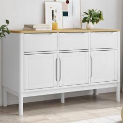 vidaXL FLORO fehér tömör fenyőfa tálalószekrény 114 x 43 x 74 cm (374024) - vidaxl