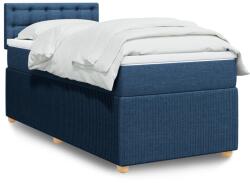 vidaXL kék szövet rugós ágy matraccal 100 x 200 cm (3287387)