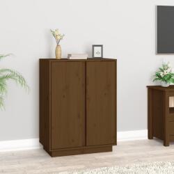 vidaXL mézbarna tömör fenyőfa tálalószekrény 60x35x80 cm (814492)