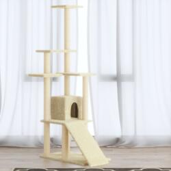vidaXL krémszínű macskabútor szizál kaparófákkal 155 cm (171515) - vidaxl