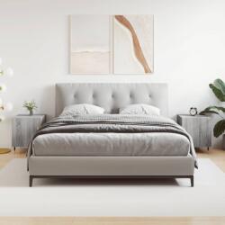 vidaXL 2 db szürke sonoma színű szerelt fa éjjeliszekrény 40x40x50 cm (827529)