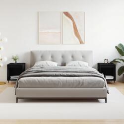 vidaXL 2 db fekete szerelt fa éjjeliszekrény 40 x 35 x 50 cm (830703)