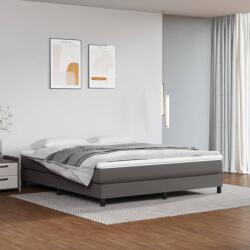 vidaXL szürke műbőr rugós ágy matraccal 160 x 200 cm (3144271)
