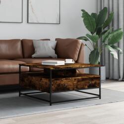 vidaXL füstös tölgy színű szerelt fa dohányzóasztal 80 x 80 x 45 cm (835291) - vidaxl