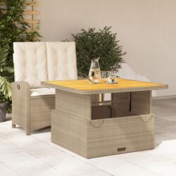 vidaXL 2 részes bézs polyrattan kerti étkezőgarnitúra párnákkal (3277355)