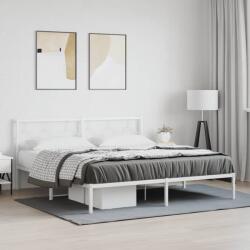 vidaXL fehér fém ágykeret fejtámlával 180 x 200 cm (376279)