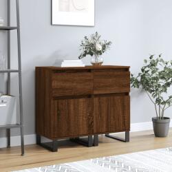 vidaXL 2 db barna tölgy színű szerelt fa tálalószekrény 40x35x70 cm (831179)