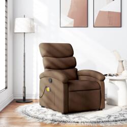 vidaXL barna szövet dönthető masszázsfotel (371705)