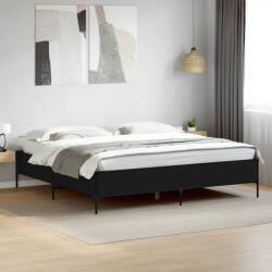 vidaXL fekete szerelt fa és fém ágykeret 200 x 200 cm (3279777)