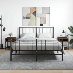 vidaXL 2 db barna tölgy színű szerelt fa éjjeliszekrény 40x41x50 cm (825882) - vidaxl