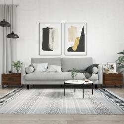 vidaXL 2 db barna tölgy szerelt fa dohányzóasztal 50 x 50 x 40 cm (829459)