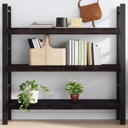 vidaXL sötétbarna kezelt tömör tölgyfa fali polc 120 x 30 x (2-6) cm (363813)