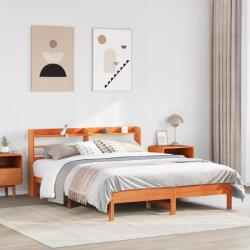 vidaXL viaszbarna tömör fenyőfa ágy matrac nélkül 150 x 200 cm (3306887)