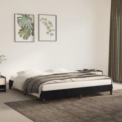 vidaXL fekete bársony ágykeret matrac nélkül 160 x 200 cm (346984)