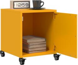 vidaXL 2 db mustársárga acél éjjeliszekrény 36x39x43, 5 cm (846621)