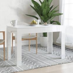 vidaXL magasfényű fehér szerelt fa étkezőasztal 120 x 60 x 76 cm (800762)