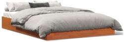 vidaXL viaszbarna tömör fenyőfa ágy matrac nélkül 150 x 200 cm (844817)