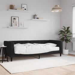 vidaXL fekete bársony heverő matraccal 80 x 200 cm (3196664)