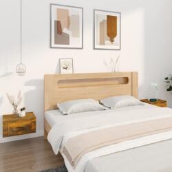vidaXL 2db füstös tölgy színű fali éjjeliszekrény 50 x 36 x 25 cm (816851)