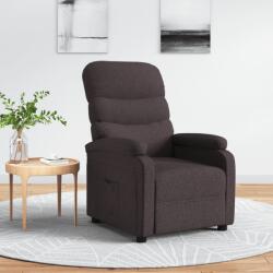 vidaXL sötétbarna szövet dönthető fotel (344895)