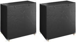vidaXL 2 db polietilén hintapadhuzat 8 fűzőlyukkal 125x90x135/165 cm (3155381)