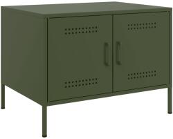 vidaXL olívazöld acél dohányzóasztal 68 x 50 x 50, 5 cm (843034)