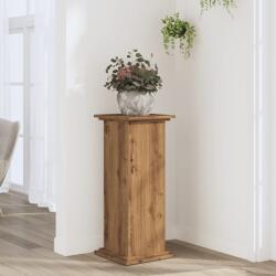 vidaXL kézműves tölgy színű szerelt fa növényállvány 33 x 33 x 80 cm (852977) - vidaxl