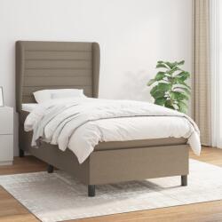 vidaXL tópszínű szövet rugós ágy matraccal 90 x 190 cm (3128009)
