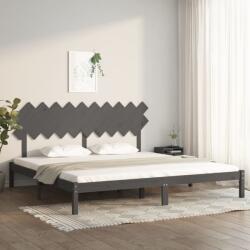 vidaXL szürke tömör fa ágykeret 200 x 200 cm (3104890)
