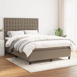 vidaXL tópszínű szövet rugós ágy matraccal 140 x 190 cm (3142093)