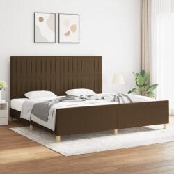 vidaXL sötétbarna szövet ágykeret matrac nélkül 200 x 200 cm (3125246)