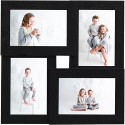 vidaXL fekete MDF fényképkeretszett 4 db 13 x 18 cm-es képhez (332775) - vidaxl