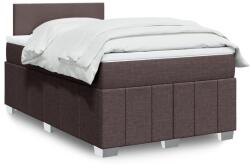 vidaXL sötétbarna szövet rugós ágy matraccal 120 x 200 cm (3287031)