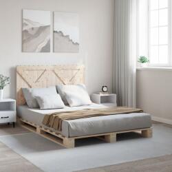 vidaXL tömör fenyőfa ágykeret fejtámlával 160 x 200 cm (3281571)