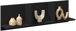 vidaXL fekete szerelt fa faliszekrény 100 x 16, 5 x 30 cm (854860) - vidaxl