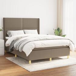 vidaXL tópszínű szövet rugós ágy matraccal 140 x 190 cm (3131909)