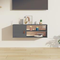 vidaXL szürke tömör fenyőfa faliszekrény 80 x 30 x 30 cm (818389) - vidaxl