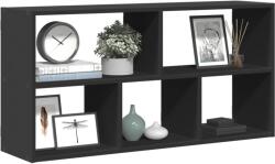 vidaXL fekete szerelt fa fali polc 100 x 25 x 50 cm (853273) - vidaxl