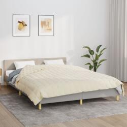 vidaXL világos krémszínű szövet súlyozott takaró 200 x 225 cm 13 kg (350817)