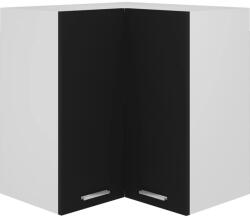 vidaXL Lyon fekete szerelt fa függő sarokszekrény 57 x 57 x 60 cm (806391)