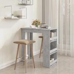 vidaXL betonszürke bárasztal tárolópolccal 102 x 50 x 103, 5 cm (809471) - vidaxl